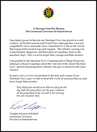 A Message from Her Honour Vaughn Solomon Schofield The Lieutenant Governor of Saskatchewan